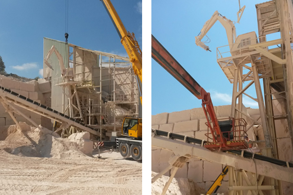 Indústria Cimento e Calcário, britagem de pedra e silos